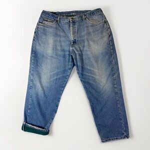 Vintage LL Bean Mens Flannel Lined Jeans 40x29 Made In USA